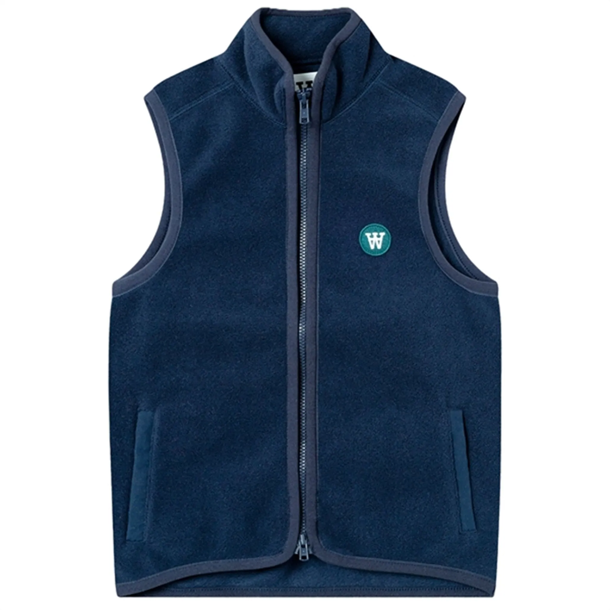 Wood Wood Eternal Blue Jed Zip Fleece Gilet