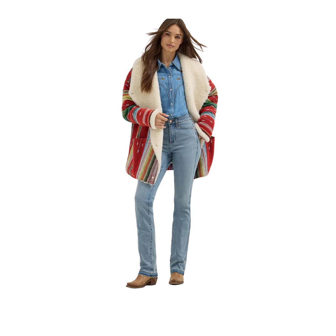 Wrangler Women's Lainey Wilson Sherpa Rodeo Ben Coat