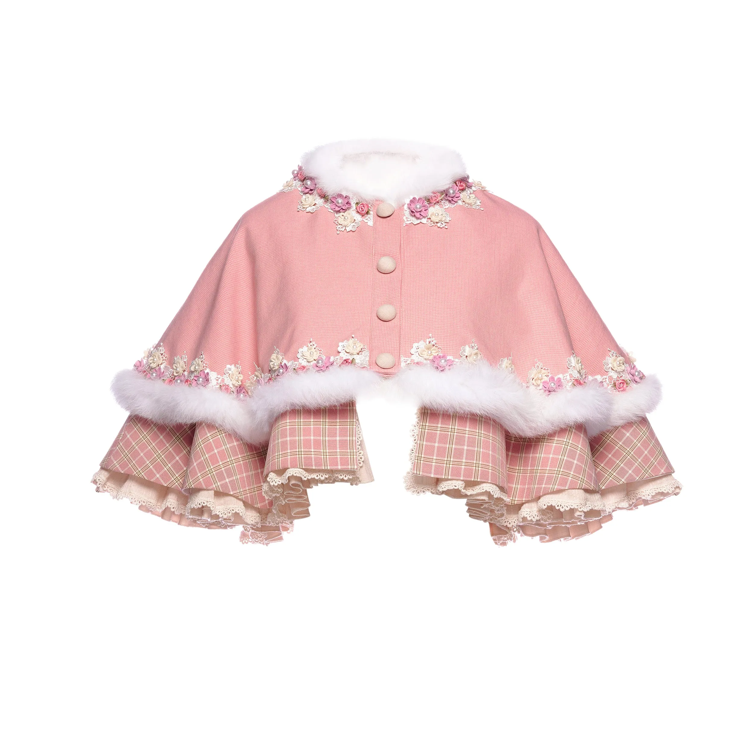 Youpairui~Helford~Sweet Coordinated Lolita Suit Pink Plaid Lolita SK Set