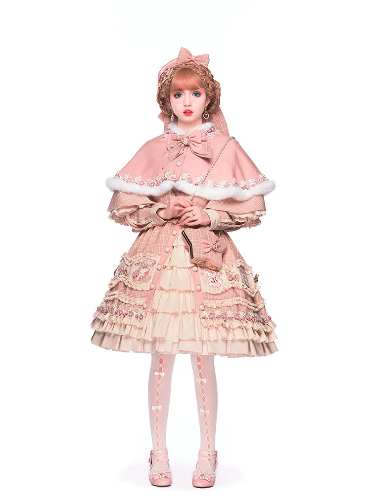 Youpairui~Helford~Sweet Coordinated Lolita Suit Pink Plaid Lolita SK Set