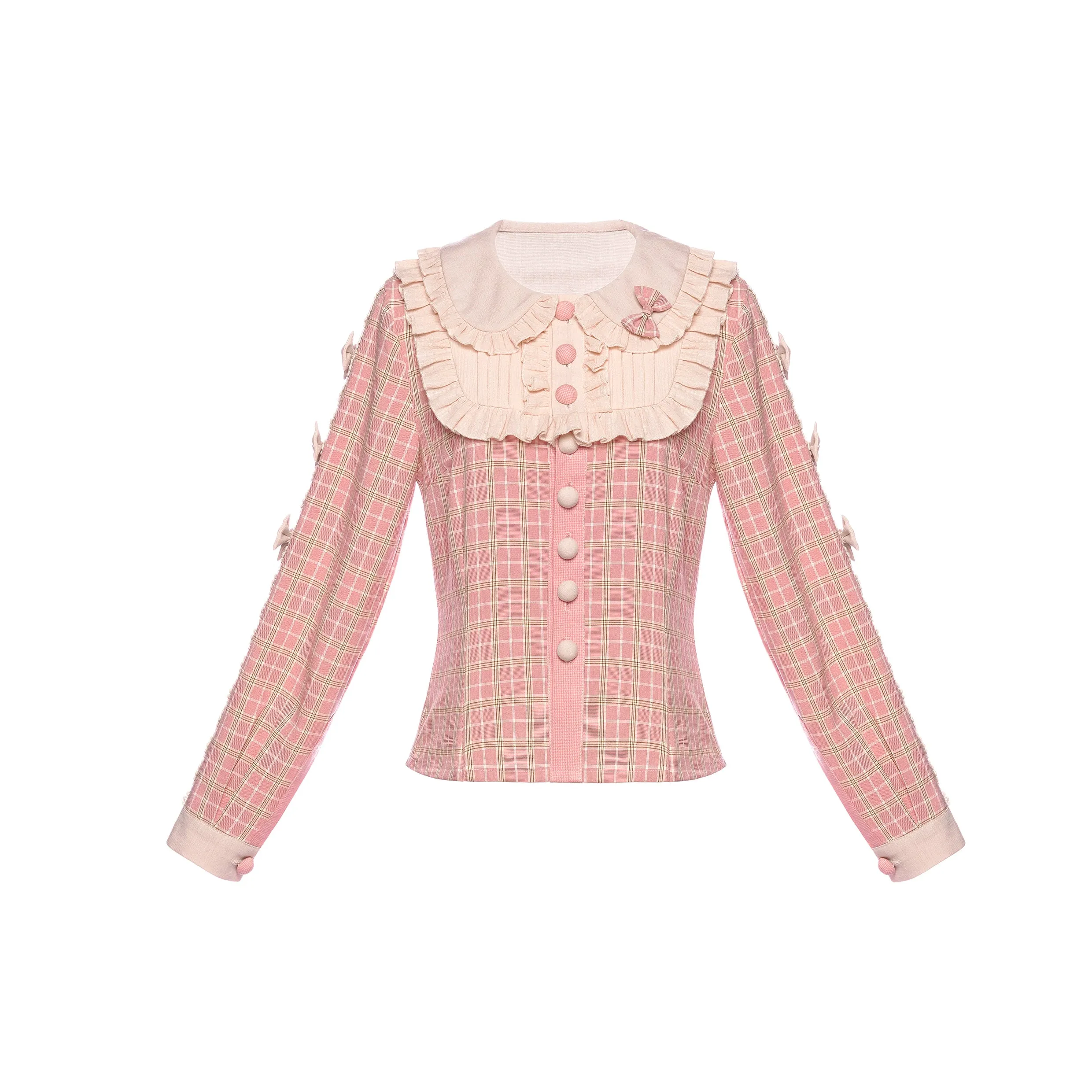 Youpairui~Helford~Sweet Coordinated Lolita Suit Pink Plaid Lolita SK Set