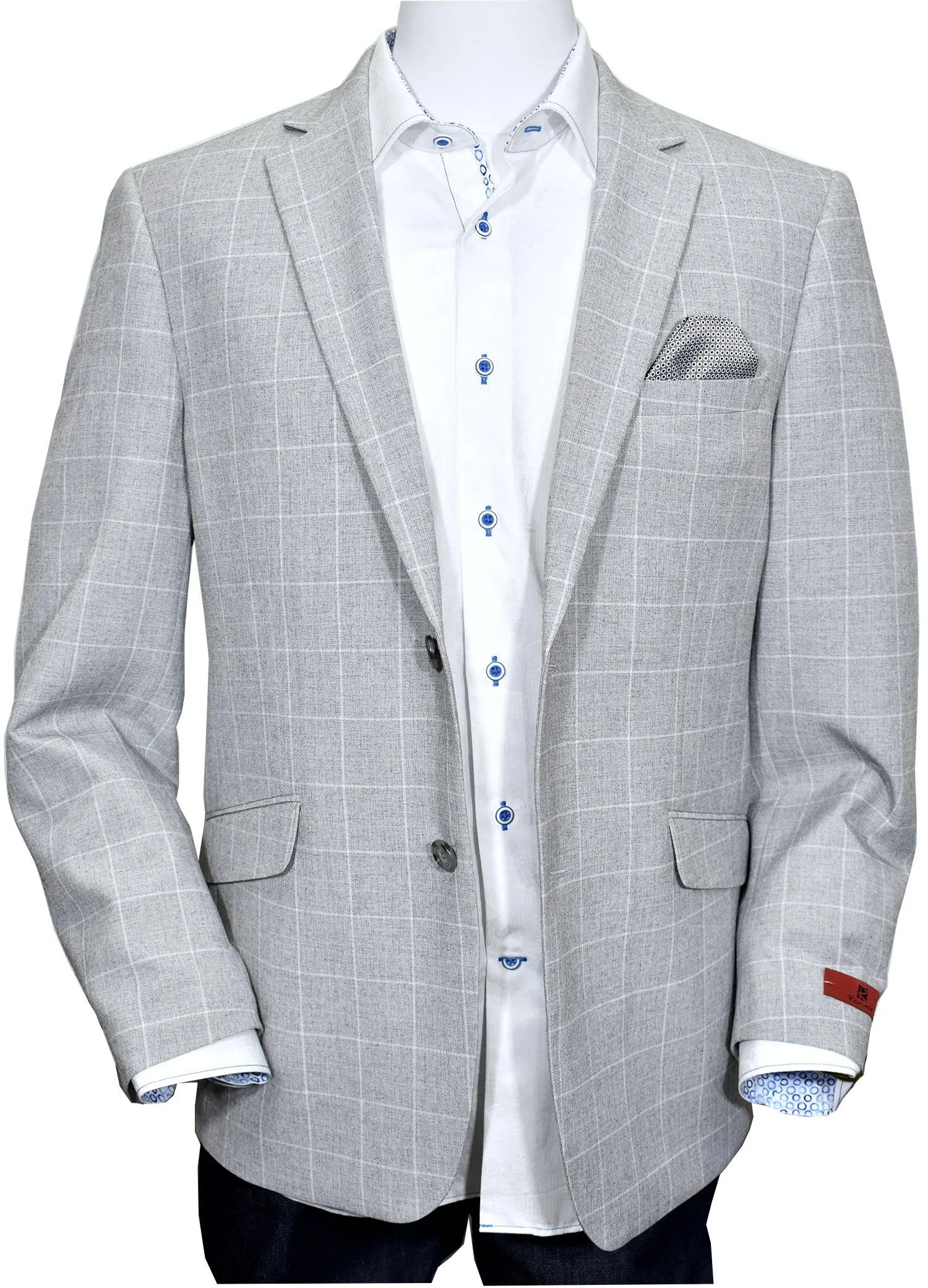 ZR29510 Gray Window Pane Sport Coat